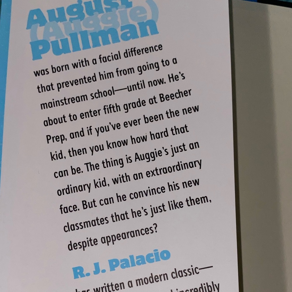 Wonder by R.J. Palacio Book - Picture 6 of 6